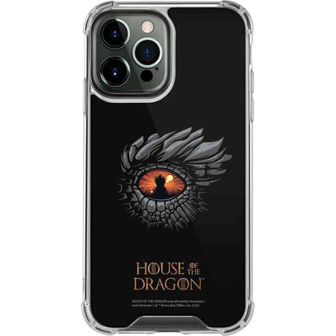 HBO House of the Dragon Burning Dragon iPhone 13 Pro Max Clear Case